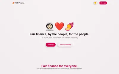 Website screenshot of YAM (2026-05-21)