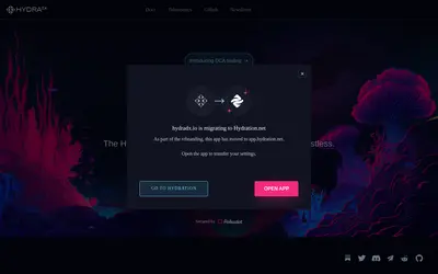 Website screenshot of HydraDX (2026-05-21)