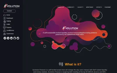Website screenshot of Evolution Finance (2026-05-23)