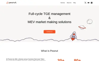 Website screenshot of Peanut (2026-04-25)