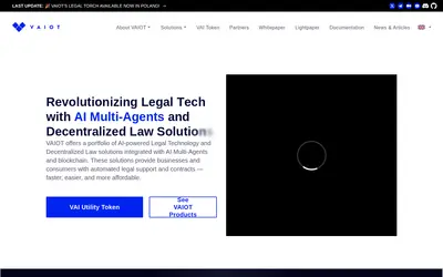 Website screenshot of Vaiot (2026-05-20)