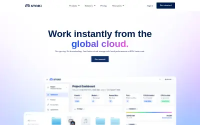 Website screenshot of STORJ (2026-05-29)