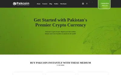 Website screenshot of Pakcoin (2026-04-21)