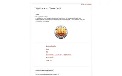 Website screenshot of ChessCoin (2026-04-26)