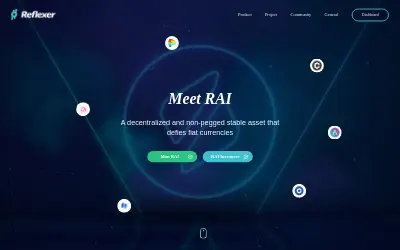 Website screenshot of Reflexer Ungovernance Token (2026-05-23)