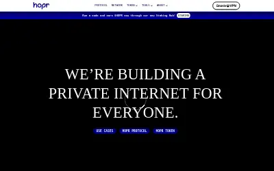 Website screenshot of HOPR (2026-05-23)