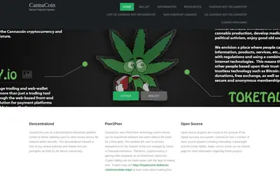 Website screenshot of CannaCoin (2026-05-20)