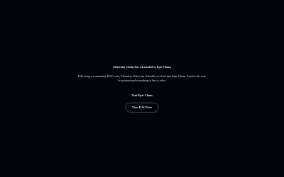 Website screenshot of Ethernity Chain (2026-05-23)