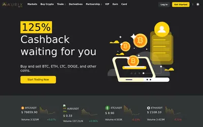 Website screenshot of Aurix (2026-05-20)