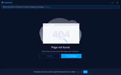 Website screenshot of Nominex (2026-05-20)