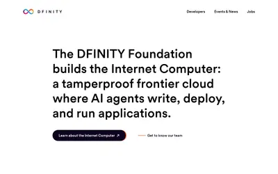 Website screenshot of Internet Computer (2026-05-20)