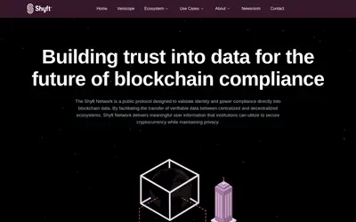 Website screenshot of Shyft Network (2026-04-25)