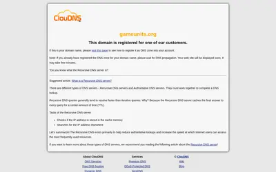 Website screenshot of GameUnits (2026-04-21)
