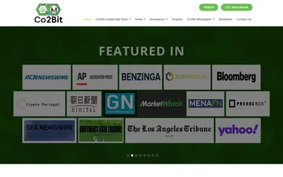 Website screenshot of CO2Bit (2026-04-26)