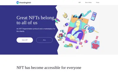 Website screenshot of ShardingDAO (2026-05-20)