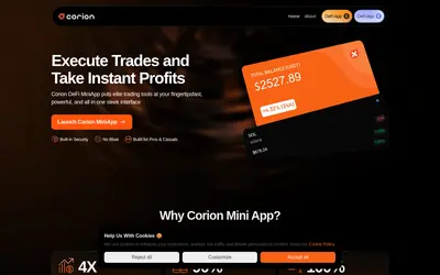 Website screenshot of CORION (2026-04-25)