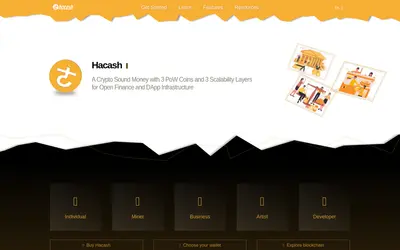 Website screenshot of Hacash (2026-04-21)