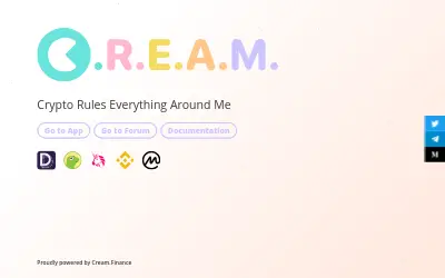 Website screenshot of CREAM (2026-05-30)