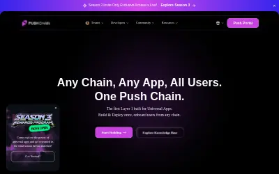 Website screenshot of Push Protocol (2026-05-23)