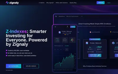 Website screenshot of Zignaly (2026-05-21)