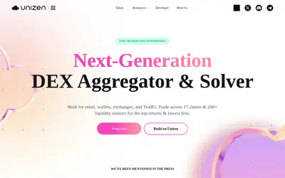 Website screenshot of Unizen (2026-04-20)