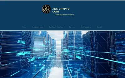 Website screenshot of ANS Crypto Coin (2026-05-30)