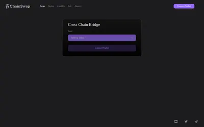 Website screenshot of Chainswap (2026-05-22)