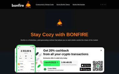 Website screenshot of Bonfire (2026-05-20)