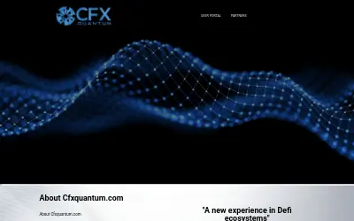 Website screenshot of CFX Quantum (2026-05-30)