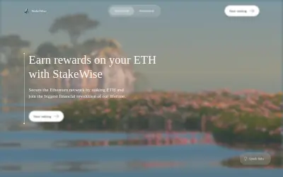 Website screenshot of StakeWise (2026-05-23)
