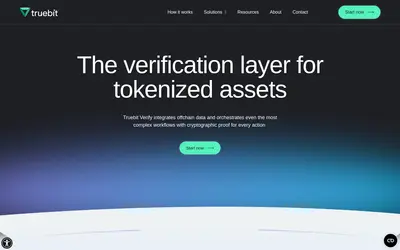 Website screenshot of Truebit Protocol (2026-05-22)