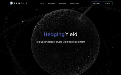 Website screenshot of Pendle (2026-05-23)