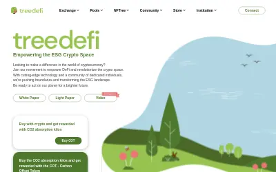 Website screenshot of TreeDefi (2026-05-23)