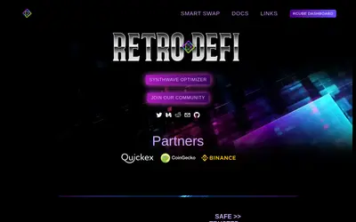 Website screenshot of Retro DEFI (2026-04-26)