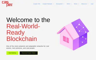 Website screenshot of Casper Network (2026-04-26)