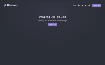 Website screenshot of Ubeswap (2026-05-20)