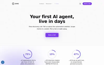 Website screenshot of Civic (2026-05-20)