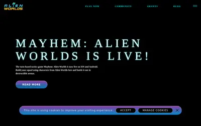 Website screenshot of Alien Worlds (BSC) (2026-04-26)