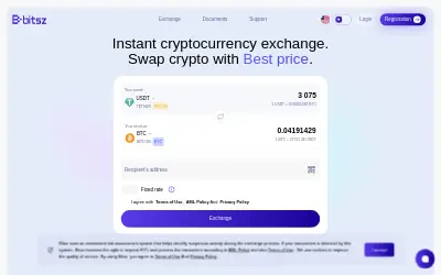 Website screenshot of Bitsz (2026-05-30)