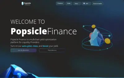 Website screenshot of Popsicle Finance (2026-05-23)