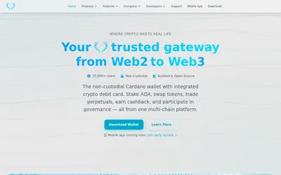 Website screenshot of GeroWallet (2026-05-21)