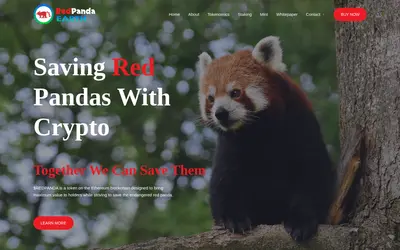 Website screenshot of RedPanda Earth (2026-05-21)
