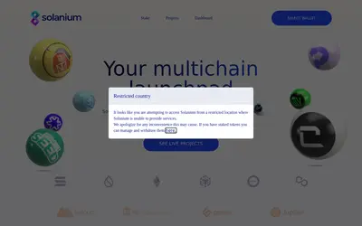Website screenshot of Solanium (2026-05-20)