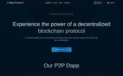 Website screenshot of Rigel Protocol (2026-04-25)