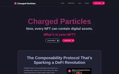 Website screenshot of Charged Particles (2026-05-22)