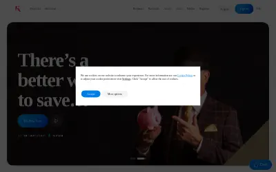 Website screenshot of Kinesis (2026-05-23)