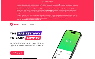 Website screenshot of StormX (2026-05-29)