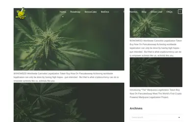 Website screenshot of BongWeedCoin (2026-04-21)