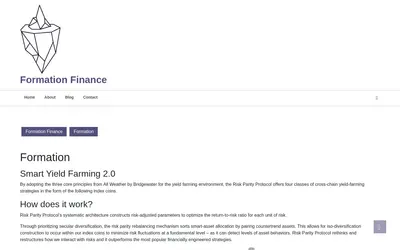Website screenshot of Formation FI (2026-04-26)