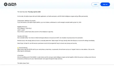 Website screenshot of Alpha Impact (2026-05-22)